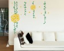 Beautiful Vines with Butterflies Flowers Vinyl Wall Decals